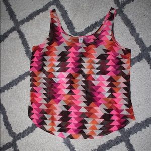 Sheer multi colored tank : old navy